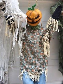 10pc Large Lot Halloween Haunted House Props Skeleton witch Zombie Pumpkin ETC