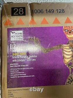 12 FT Foot Giant Skeleton With Animated LCD Eyes Halloween Home Depot BRAND NEW