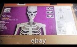 12 FT Foot Giant Skeleton With Animated LCD Eyes Halloween Home Depot BRAND NEW