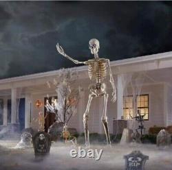 12 FT Foot Giant Skeleton With Animated LCD Eyes Halloween Prop HomeDepot
