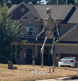 12 Foot Giant Skeleton withLCD Eyes Halloween Scary! 2 Versions