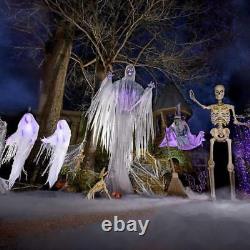 12 Ft Animated Hovering Witch Halloween Animatronic