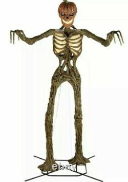 12 Ft Giant Sized Inferno Pumpkin Skeleton With LifeEyes LCD Eye NEW IN BOX