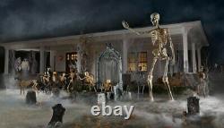 12 Ft Giant Skeleton With Animated LCD Eyes Halloween Prop Local Pickup