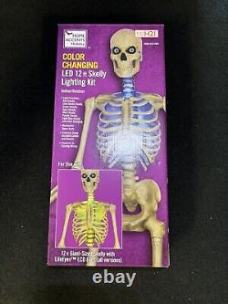 12 Ft Skeleton Skelly LED Home Accents Holiday Lighting Kit / Eye Kit 8 Function