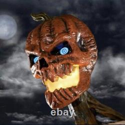 12ft Giant Inferno Pumpkin Head Skeleton Halloween life Eyes Home Accents Dent