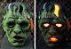13.5 Light-up Frankenstein Monster Head Halloween Prop Decoration Horror Rare