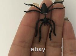 1X Gothic Halloween Black Scary Spooky Spider Bugs Party Earring Ear Stud PROP