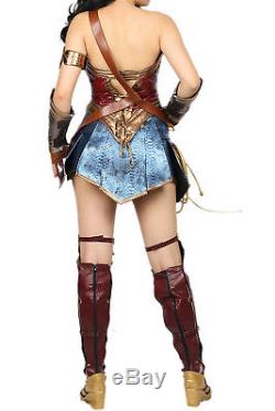2017 Wonder Woman Costume Adult Halloween Cosplay Costume Outfit & Props XCOSER