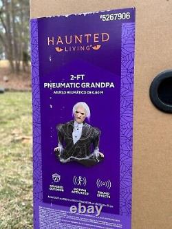 2023 Haunted Living 2ft Pneumatic Grandpa Animatronic Halloween Decoration NEW