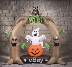 2m Giant Inflatable Light Up Halloween Spooky Tree Arch Party Decoration Prop BN