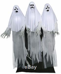 3 Halloween Lifesize Animatronics Lunging Witch Cauldron Creeper Ghosts