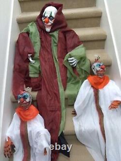 3 Spirit Halloween Hanging Clown Props. Great Vintage Halloween Props