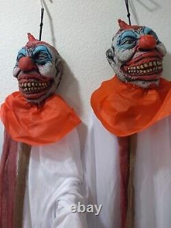 3 Spirit Halloween Hanging Clown Props. Great Vintage Halloween Props