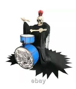 4' Animated Bluetooth Reaper Drummer Halloween Haunted House