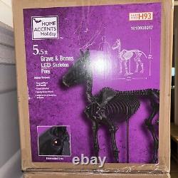 5.5 FT LED Skeleton Pony Halloween Home Depot Horse Home Accents Prop IN-HAND