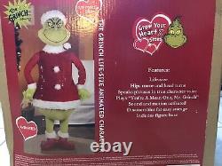 5.74' FT Tall The Grinch Santa Life Size Animated Prop Speaks Moves BRAND NEW