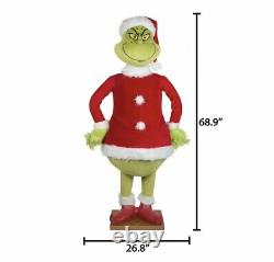 5.74' FT Tall The Grinch Santa Life Size Animated Prop Speaks & Moves BRAND NEW