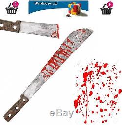 51cm Long Machete Knife Jason Blood Fancy Dress Costume Toy Prop Scary Halloween
