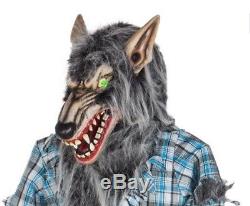 6.5 FT ANIMATED GROWLING SNARLING WEREWOLF Halloween Prop HAUNTED HOUSE