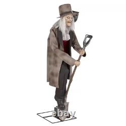 6.5 ft. Animated Spooky Gravedigger Home Halloween Accents Yard Decoration