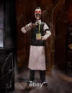 6' ANIMATED DEAN THE DEATHOLOGIST BARTENDER Halloween Prop HAUNTED HOUSE