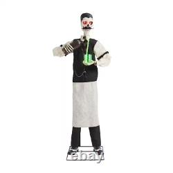 6' ANIMATED DEAN THE DEATHOLOGIST BARTENDER Halloween Prop HAUNTED HOUSE