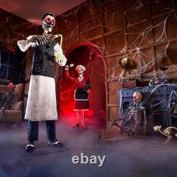 6' ANIMATED DEAN THE DEATHOLOGIST BARTENDER Halloween Prop HAUNTED HOUSE