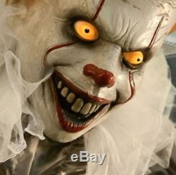 6 FT ANIMATED PENNYWISE THE CLOWN FROM IT Halloween Prop, Stephen King, Horror