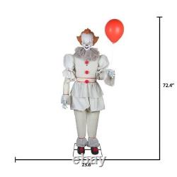 6 FT Life Size Pennywise Halloween Animatronic Decoration Prop Moves & Sounds