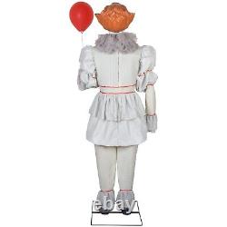 6 FT Life Size Pennywise Halloween Decoration Animatronic Prop Moves and Sounds