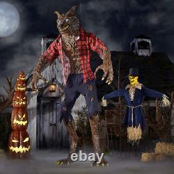 6 Ft Animated Faceless Scarecrow Halloween Animatronic New