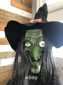 6 foot Life Size Original Gemmy Witch Halloween Animatronic Prop Collapsable