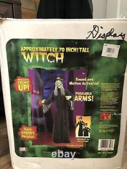6 foot Life Size Original Gemmy Witch Halloween Animatronic Prop Collapsable