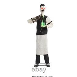 6 ft Bartender Dean the Deathologist Animated Halloween LED Prop Home Depot NEW