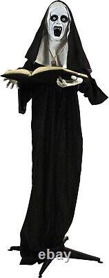 63 Life size Vampire (Nun) Witch with Spell book Halloween Animatronic Prop