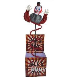 69-In. Jack the Animated Clown Box Indoor Covered Outdoor Halloween Decoration