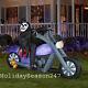 7.5ft Ghost Biker Reaper Rider On Motorcycle Halloween Airblown Inflatable Prop