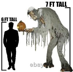 7' ANIMATED PROWLING JACK Halloween Prop HUGE HUNCHED OVER PROP