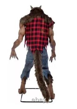 7' Animated Loudly Hulking Werewolf with LCD Eyes Halloween Animatronic