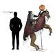 7 Ft Animated Headless Horseman On Horse Halloween Prop Legs Kick