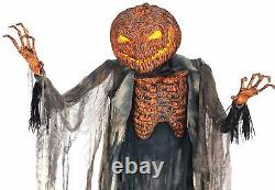 7' Life Size Animated SCORCHED SCARECROW WITH FOGGER Halloween Prop Decoration