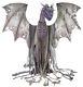7' Tall Animated Winter Smoke Breathing Dragon Halloween Decoration Prop Décor