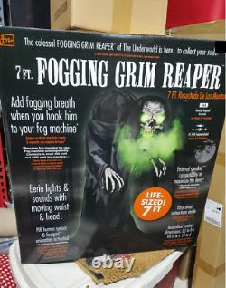 7ft LED Fogging Ghoul Grim Hunched Reaper Animatronic Sold Out Everywhere