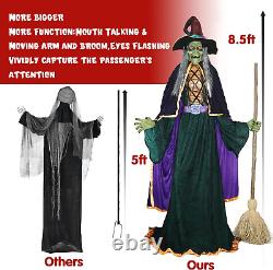 8.5Ft Giant Halloween Animatronics, Haunted House Props Décor, Talking Kyle Witch