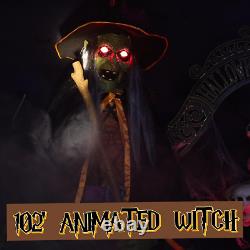 8.5Ft Giant Halloween Animatronics, Haunted House Props Décor, Talking Kyle Witch