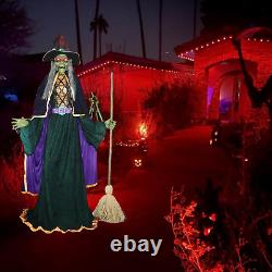 8.5Ft Giant Halloween Animatronics, Haunted House Props Décor, Talking Kyle Witch