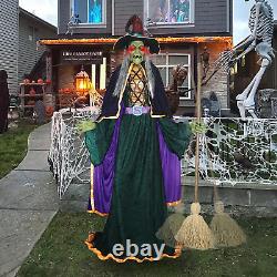 8.5Ft Giant Halloween Animatronics, Haunted House Props Décor, Talking Kyle Witch