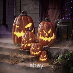 8 Ft. Giant Sized LED Pumpkin Stack Home Depot Home Accents 2023 Halloween NEW