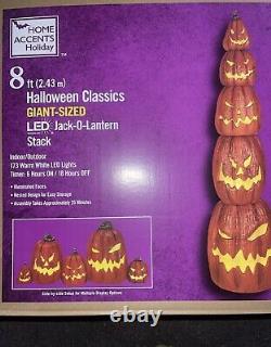 8 ft. Giant Sized LED Pumpkin Stack Home Depot Halloween 2023 FREE SHIPPING